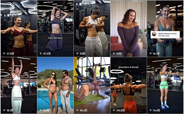 Instagram网红推荐：美国94万粉丝健身达人频道内容