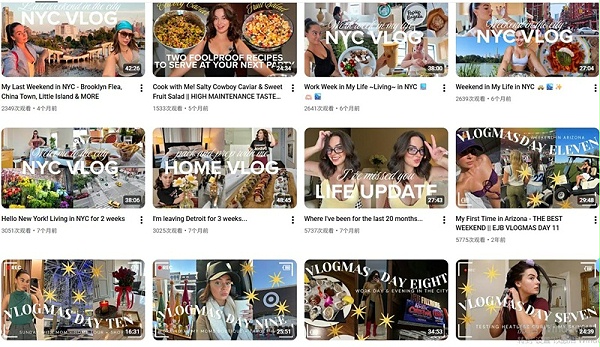 YouTube网红推荐：美国生活运动美食达人频道内容