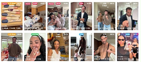 TikTok网红推荐:210万粉丝的美国家庭娱乐类kol达人频道内容