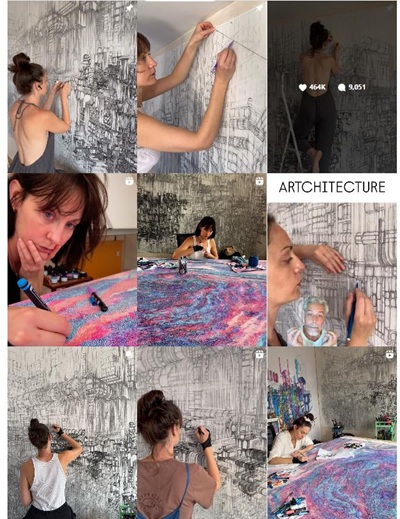 Instagram网红推荐:法国艺术绘画类海外kol达人频道内容