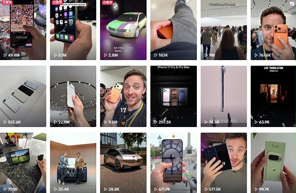 TikTok网红推荐：英国科技新品首发评测达人频道内容