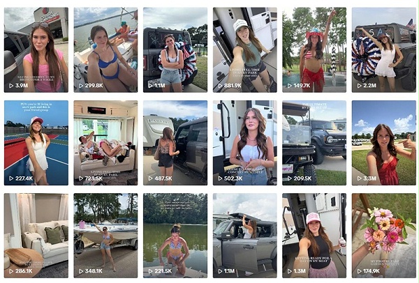 93万粉丝的Tiktok美国房车露营博主频道内容