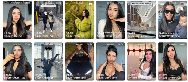 TikTok网红推荐：美国美女美妆时尚达人合作博主频道内容