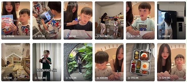 TikTok网红推荐：高互动印尼母婴亲子博主频道内容