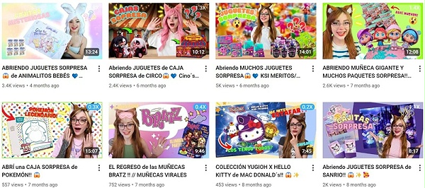 YouTube网红推广:墨西哥百万粉丝游戏kol博主频道内容