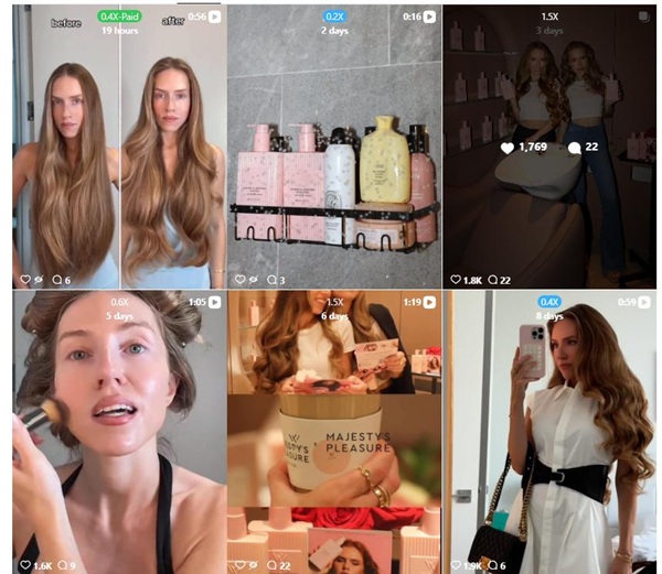 美国时尚美妆类双胞胎美女博主频道内容