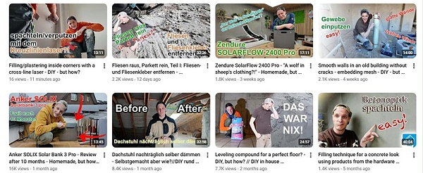 YouTube网红推荐：德国微型DIY家居达人合作频道内容
