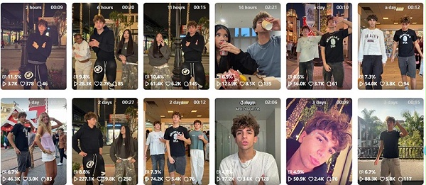 TikTok网红推荐：加拿大舞蹈娱乐kol达人频道内容