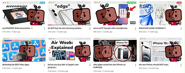 YouTube网红推荐：美国科技产品测评尾部小博主频道内容